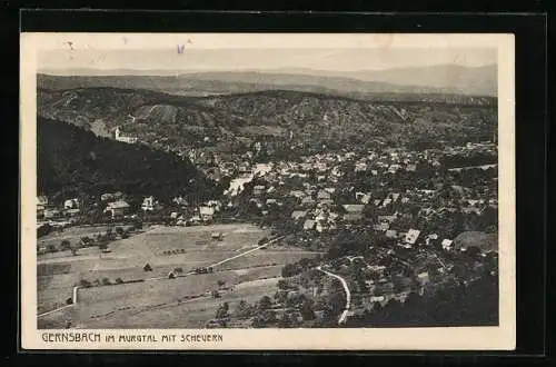 AK Gernsbach im Murgtal, Ortsansicht mit Scheuern