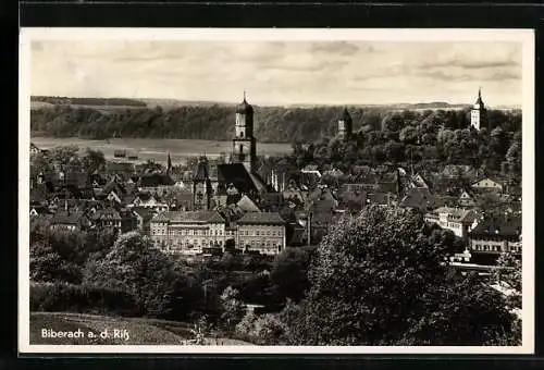 AK Biberach a. d. Riss, Ortsansicht aus der Vogelschau