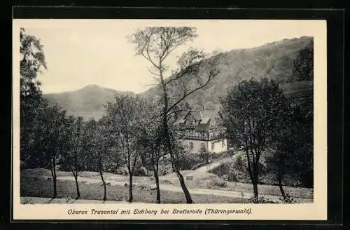 AK Trusetal, Hausansicht im oberen Trusetal mit Eichberg