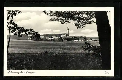 AK Hechenwang, Ansicht mit Kirche aus der Ferne