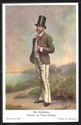 AK Schauspieler Girardi als Peter Gruber in dem Film Die Kindsfrau
