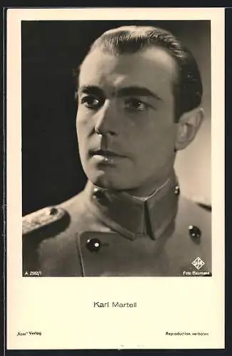 AK Schauspieler Karl Martell in Uniform