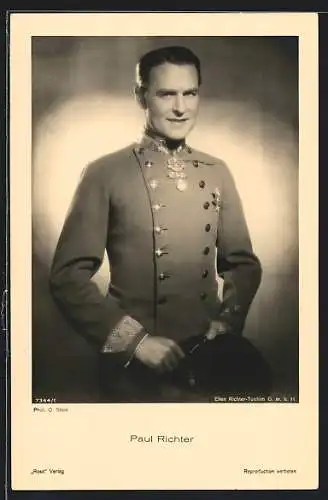 AK Schauspieler Paul Richter in Uniform
