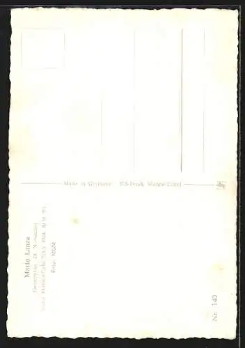 AK Opernsänger Mario Lanza mit lächelndem Gesicht