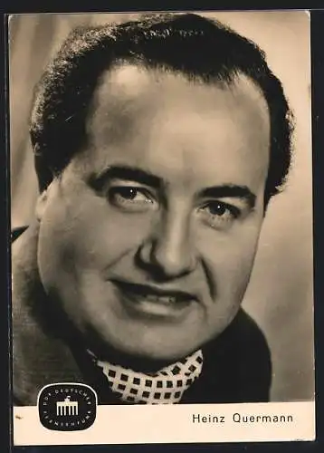 AK Schauspieler Heinz Quermann lächelnd