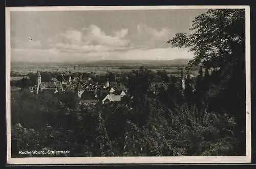 AK Radkersburg /Stmk., Blick von Anhöhe auf Ort