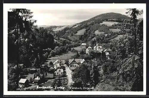 AK Waldbach /Oststmk., Ortsansicht aus der Vogelschau