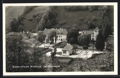 AK Waldbach /Ost-Stmk., Teilansicht mit Ortskern