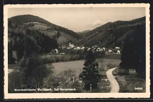 AK Waldbach, Totalansicht mit Kirche
