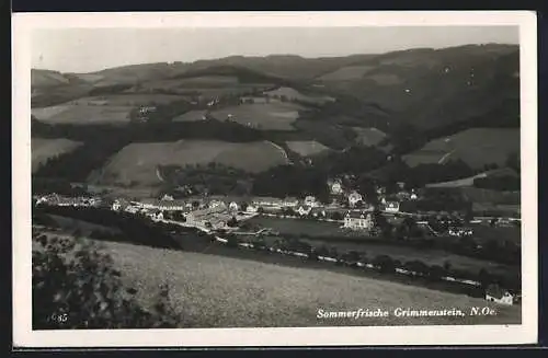 AK Grimmenstein /N.Ö., Ortsansicht aus der Vogelschau