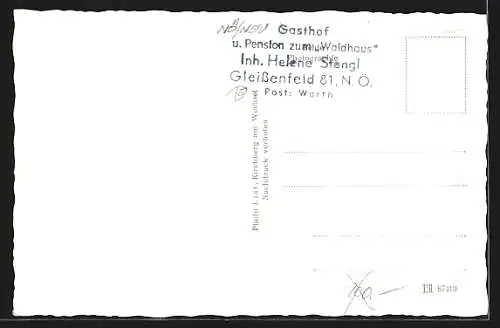 AK Gleissenfeld, Ruhe und Erholung in der Pension Waldhaus