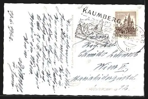 AK Kaumberg im Triestingtal, Ortsansicht bei Sonnenschein