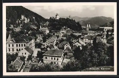 AK Friesach, Blick über den Ort mit Kirche