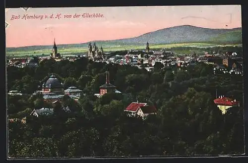 AK Bad Homburg v. d. H., Ortsansicht von der Ellerhöhe