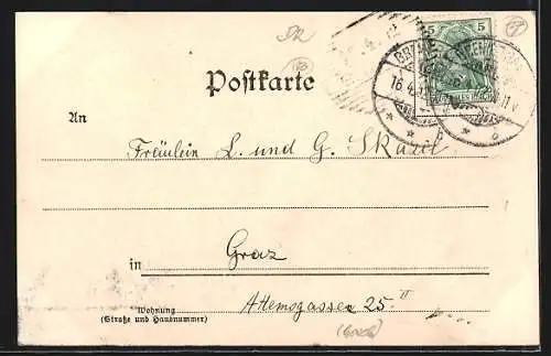 AK Bremerhaven, Marktplatz mit Denkmal