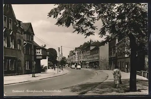 AK Dortmund-Bövinghausen, Provinzialstrasse mit Autos