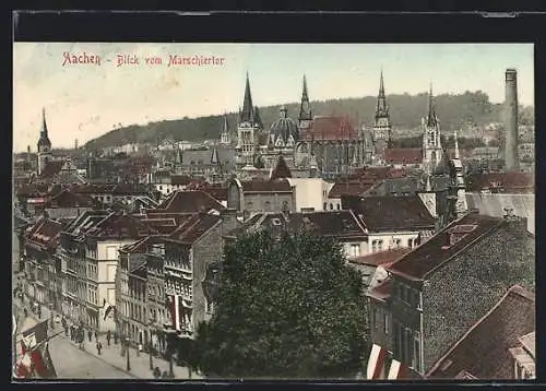 AK Aachen, Blick vom Marschiertor