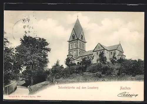 AK Aachen, Salvatorkirche auf dem Lousberg