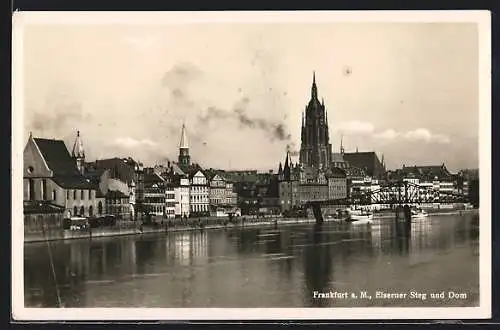 AK Alt-Frankfurt, Eiserner Steg und Dom