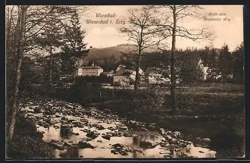 AK Warmbad-Wiesenbad, Blick vom Neundorfer Weg