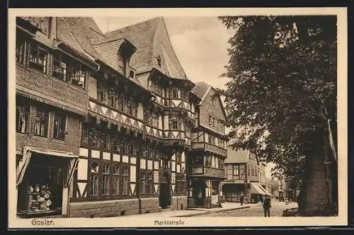 AK Goslar, ein altes Haus in der Marktstrasse