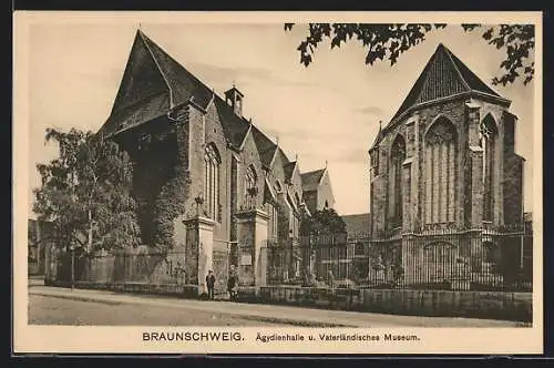 AK Braunschweig, Ägydienhalle u. Vaterländisches Museum