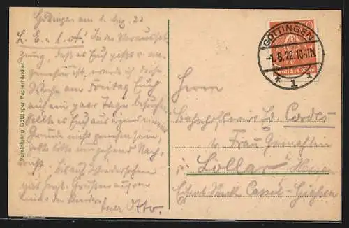 AK Göttingen, Blick in die Weenderstrasse