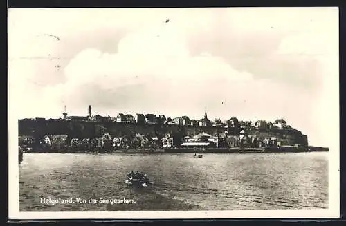 AK Helgoland, Insel von der See gesehen