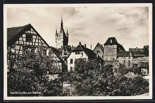 AK Bad Wimpfen, Panorama mit grossem Turm