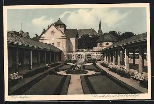 AK Bad Nauheim, Schmuckhof in den Trinkkuranlagen
