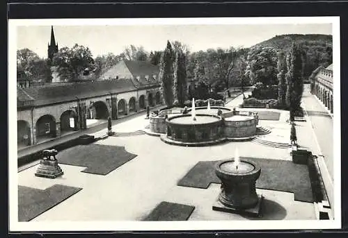 AK Bad Nauheim, Sprudelhof im Sonnenschein