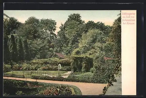 AK Siebeneichen bei Meissen, Schlossgarten im Park