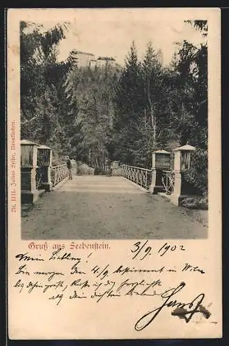 AK Seebenstein, Blick auf Brücke