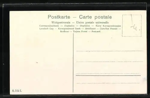 AK Ochse auf einer Wiese in den Bergen