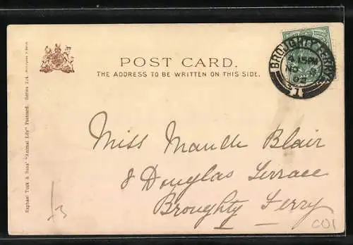 AK Vier Kaninchen auf einem Strohballen