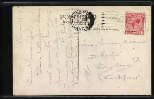 AK Mädchen auf einem Maultier am Strand