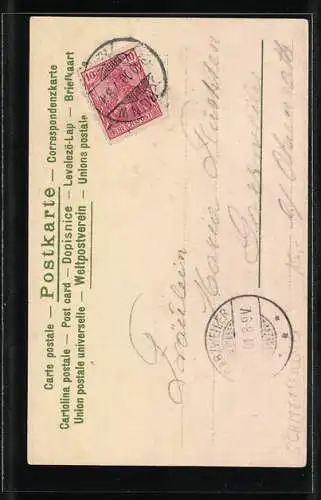 Lithographie Schmetterlinge an einem blühendem Obstbaum