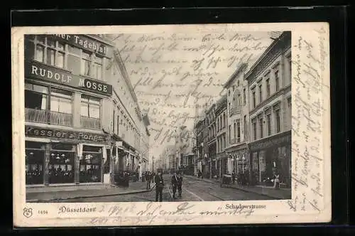 AK Düsseldorf, Schadowstrasse mit Rudolf-Mosse-Verlagshaus