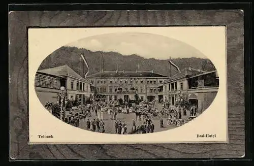 Präge-AK Teinach, Bad-Hotel, Passepartout