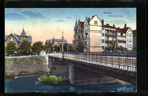 AK Hanau, Blick auf die Wilhelmsbrücke