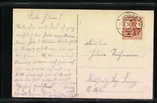 AK Apolda, Marktplatz, Litfasssäule, Rathaus