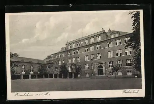 AK Rüsselsheim a. M., Parkschule, Hofansicht