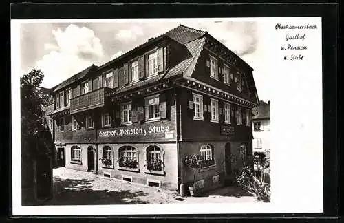 AK Oberharmersbach / bad. Schwarzwald, Gasthof und Pension zur Stube zum Sternen u. d. Drei Wilden Schweinsköpfen