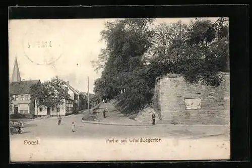 AK Soest, Strassenpartie am Grandwegertor