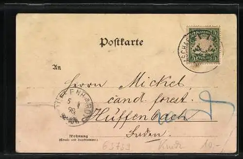 AK Aschaffenburg, Pompejanum, Monumental-Brunnen, Strassenpartie