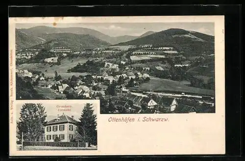 AK Ottenhöfen i. Schwarzw., Grossherzogliches Forstamt, Teilansicht