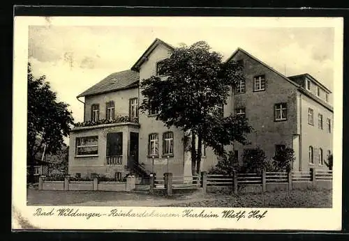 AK Bad Wildungen-Reinhardshausen, Kurheim Westf. Hof