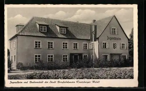 AK Borgholzhausen /Teutoburger Wald, Jugendheim und Badeanstalt