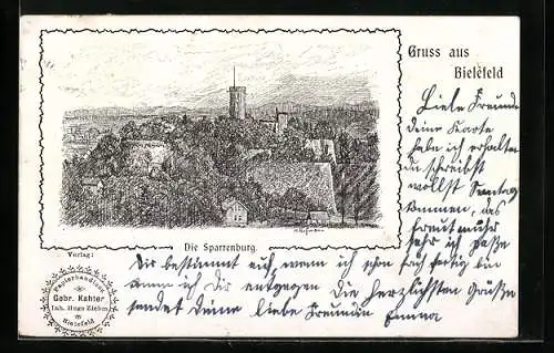 Lithographie Bielefeld, Die Sparrenburg