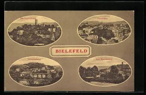 AK Bielefeld, Panorama, Die Sparenburg, Johannisberg